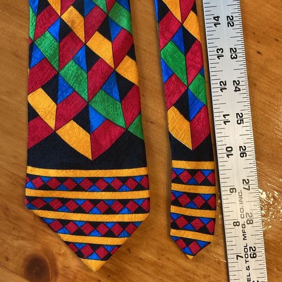 Rush Limbaugh No Boundaries Geometric Multi-Color Silk Neck Tie - Picture 10 of 12